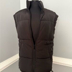 H&M Black Puffer Vest - Insulated Sleeveless Jacket